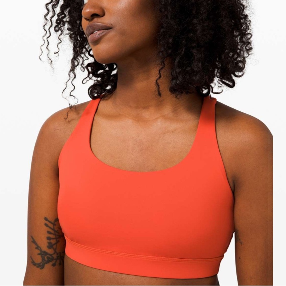 lululemon athletica Energy Bra in Brick Red